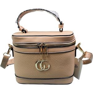 Designer Inspired GG Vanity Tan Crossbody Handbag